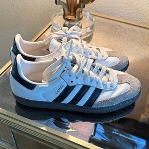 Adidas Samba White and Black Sneakers